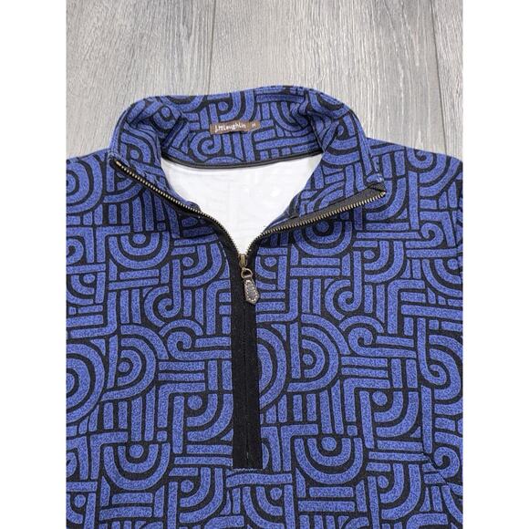 J.McLaughlin NWOT Bedford Purple Geometric Link Quarter Zip Dress Medium A004259 - Picture 5 of 11